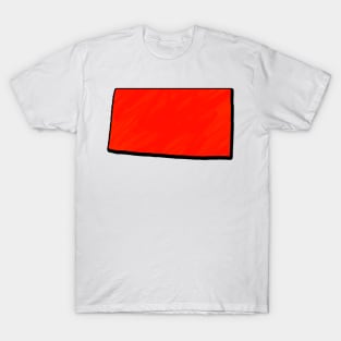 Bright Red Colorado Outline T-Shirt